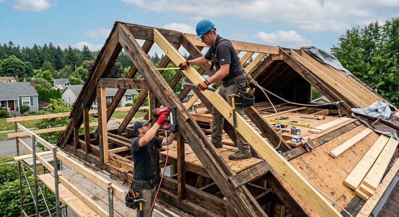 Roof Beam Repair in Wilmington, NC